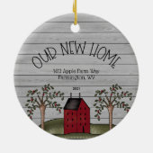 ニュー素朴ホーム初めてのクリスマスカスタムセラミックスホーン セラミックオーナメント (裏面)