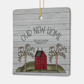 ニュー素朴ホーム初めてのクリスマスカスタム セラミックオーナメント (左)