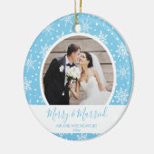 ニュー結婚したメリーライズの雪の結晶 セラミックオーナメント (左)