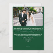 ニュー結婚したリウメリーェーズカスタムグリーンクリスマス シーズンカード (裏面)