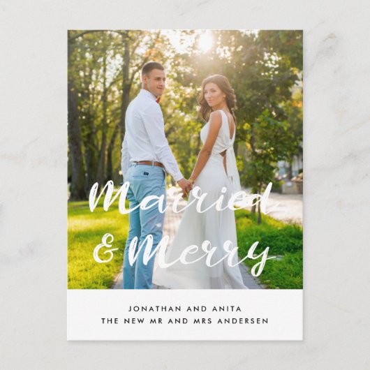 ニュー結婚したリメリーワズの休日の写真 ポストカード (正面)