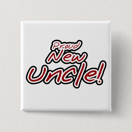 ニュー誇りを持ったアンクルレッド&ブラック文字 缶バッジ (正面)