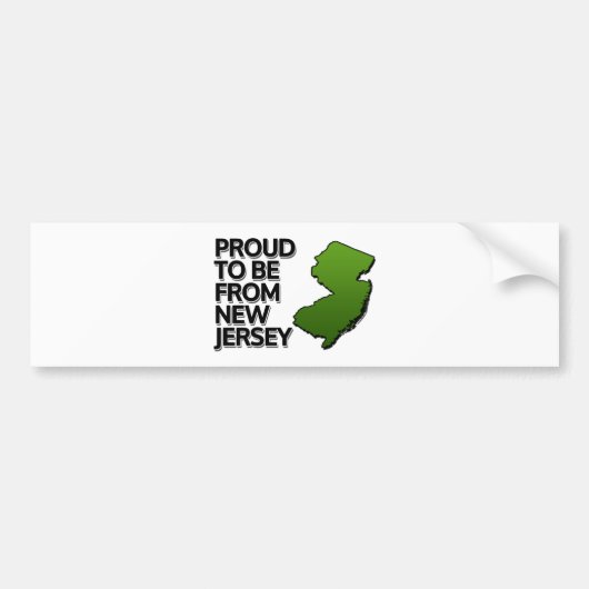 ニュー誇りを持ったジャージー出身である バンパーステッカー (正面)