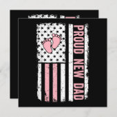 ニュー誇りを持ったダニューガールベビーファーザーズおもしろいデイ・ファースト サンキューカード (正面/裏面)