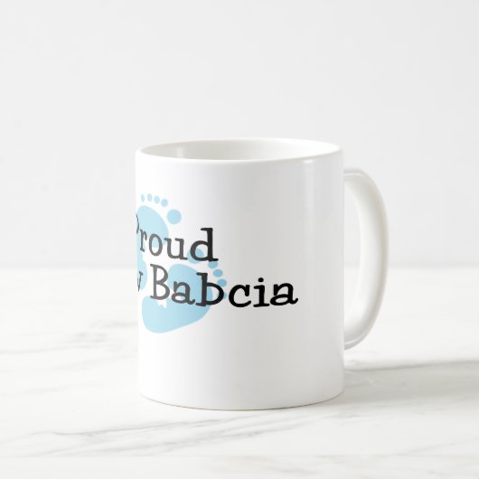 ニュー誇りを持ったバブシア男の赤ちゃん足跡 コーヒーマグカップ (正面右)