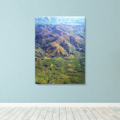 ニュー転がジーランドのサウスランド地方の丘 キャンバスプリント (インサイチュ (ウッドフロア))