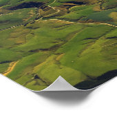 ニュー転がジーランドのサウスランド地方の丘 ポスター (角)