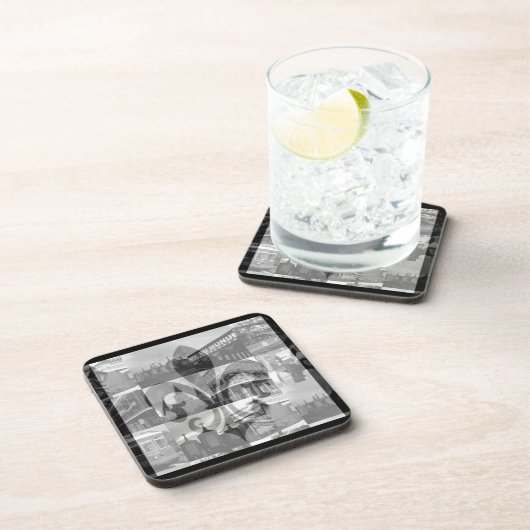 ニュー・オーリンズのコラージュ[置かれるコルクのコースター] コースター (右側)