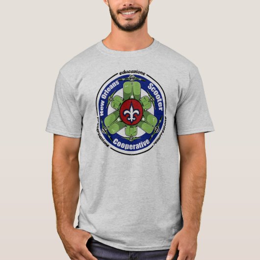 ニュー・オーリンズのスクーターの協同組合のTシャツ Tシャツ (正面)