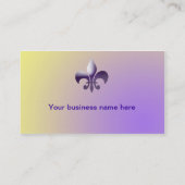 ニュー・オーリンズのスタイルFleur de Lys 名刺 (裏面)