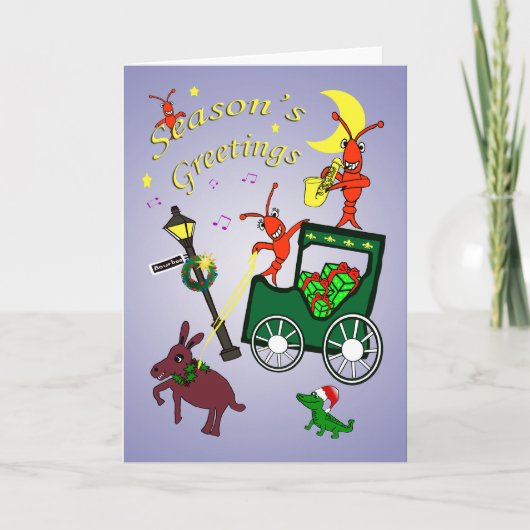 ニュー・オーリンズのテーマの季節の挨拶 シーズンカード (正面)