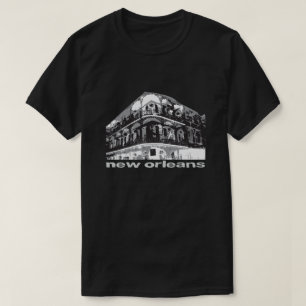 ニュー・オーリンズのフレンチクォーターのコーナー Tシャツ
