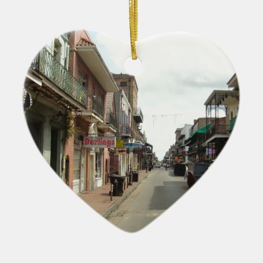 ニュー・オーリンズのフレンチクォーター セラミックオーナメント (正面)