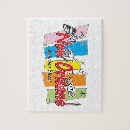 ニュー・オーリンズのレトロの一見 ジグソーパズル (縦)