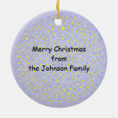 ニュー・オーリンズの三日月形の月のクリスマス セラミックオーナメント (裏面)