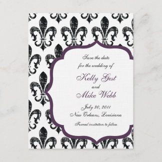 ニュー・オーリンズの保存日付-紫色 セーブザデート