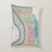 ニュー・オーリンズの地図1837年 アクセントクッション (裏面(縦))