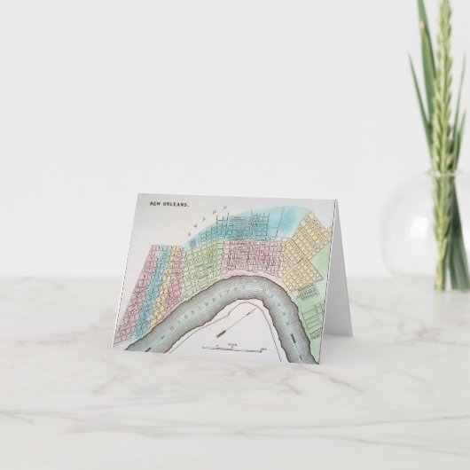 ニュー・オーリンズの地図1837年 カード (正面)