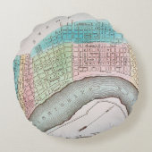 ニュー・オーリンズの地図1837年 ラウンドクッション (裏面)