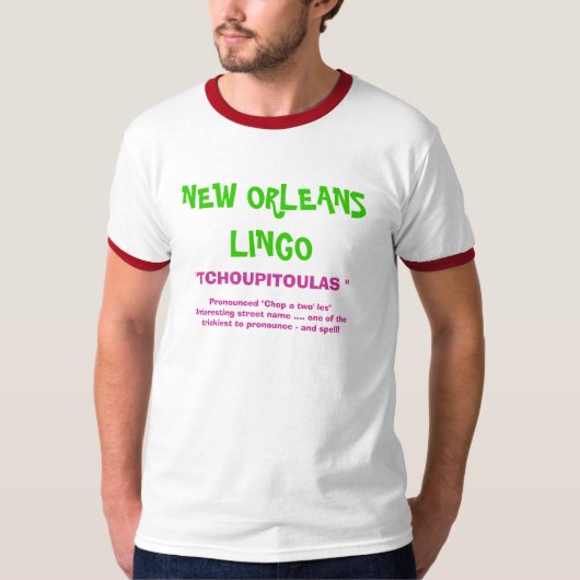ニュー・オーリンズの専門語 Tシャツ (正面)