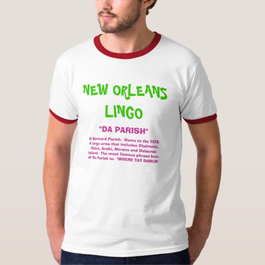 ニュー・オーリンズの専門語 Tシャツ (正面)