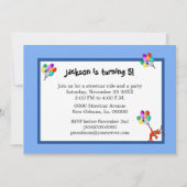 ニュー・オーリンズの市街電車の誕生日の招待状 招待状 (裏面)