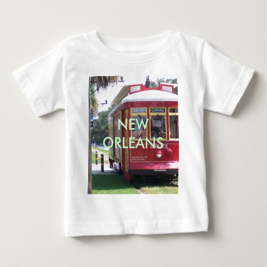 ニュー・オーリンズの市街電車 ベビーTシャツ (正面)