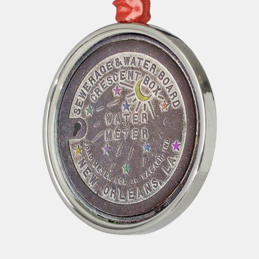 ニュー・オーリンズの水道メーターのクリスマスのオーナメント メタルオーナメント (左)