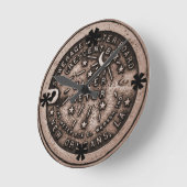 ニュー・オーリンズの水道メーターの時計 ラウンド壁時計 (傾斜)