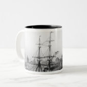 ニュー・オーリンズの港 ツートーンマグカップ (正面左)