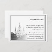 ニュー・オーリンズの行先の結婚式の調節 エンクロージャーカード (正面/裏面)