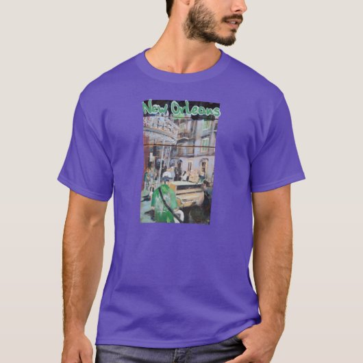ニュー・オーリンズの通りのミュージシャン Tシャツ (正面)