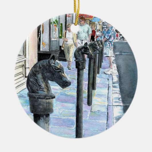 ニュー・オーリンズの通り セラミックオーナメント (正面)