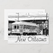 ニュー・オーリンズの郵便はがき-トロリー車 ポストカード (正面/裏面)