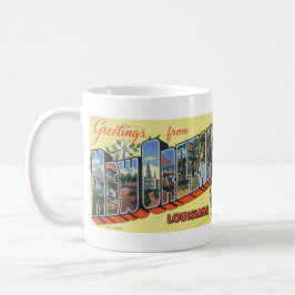 ニュー・オーリンズのLAのコーヒー・マグからの挨拶 コーヒーマグカップ