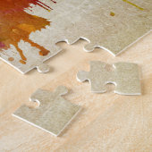 ニュー・オーリンズのLA |の水彩画都市スカイライン ジグソーパズル (側面)