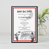 ニュー・オーリンズジャズ謝肉祭の赤 招待状 (スタンド正面)