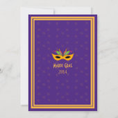 ニュー・オーリンズジャズ謝肉祭(紫色) 招待状 (裏面)