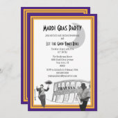 ニュー・オーリンズジャズ謝肉祭(紫色) 招待状 (正面/裏面)