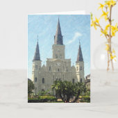 ニュー・オーリンズセントルイスのカテドラルのブランクの挨拶状 カード (黄色い花)