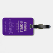 ニュー・オーリンズ都市スカイライン|はあなたの文字を加えます ラゲッジタグ (裏面横)