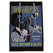 ニュー・オーリンズ音楽ギフトバッグ ミディアムペーパーバッグ (裏面)