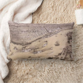 ニュー・オーリンズ(1851年)のヴィンテージの絵解き地図 ランバークッション (ブランケット)