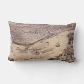 ニュー・オーリンズ(1851年)のヴィンテージの絵解き地図 ランバークッション (裏面)