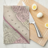 ニュー・オーリンズ(1880年)のヴィンテージの地図 キッチンタオル (四つ折り)