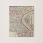 ニュー・オーリンズ(1880年)のヴィンテージの地図 ジグソーパズル (縦)