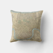 ニュー・オーリンズ(1919年)のヴィンテージの地図 クッション (裏面)