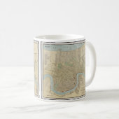 ニュー・オーリンズ(1919年)のヴィンテージの地図 コーヒーマグカップ (正面右)