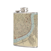 ニュー・オーリンズ(1919年)のヴィンテージの地図 フラスク (左)