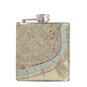 ニュー・オーリンズ(1919年)のヴィンテージの地図 フラスク (正面)